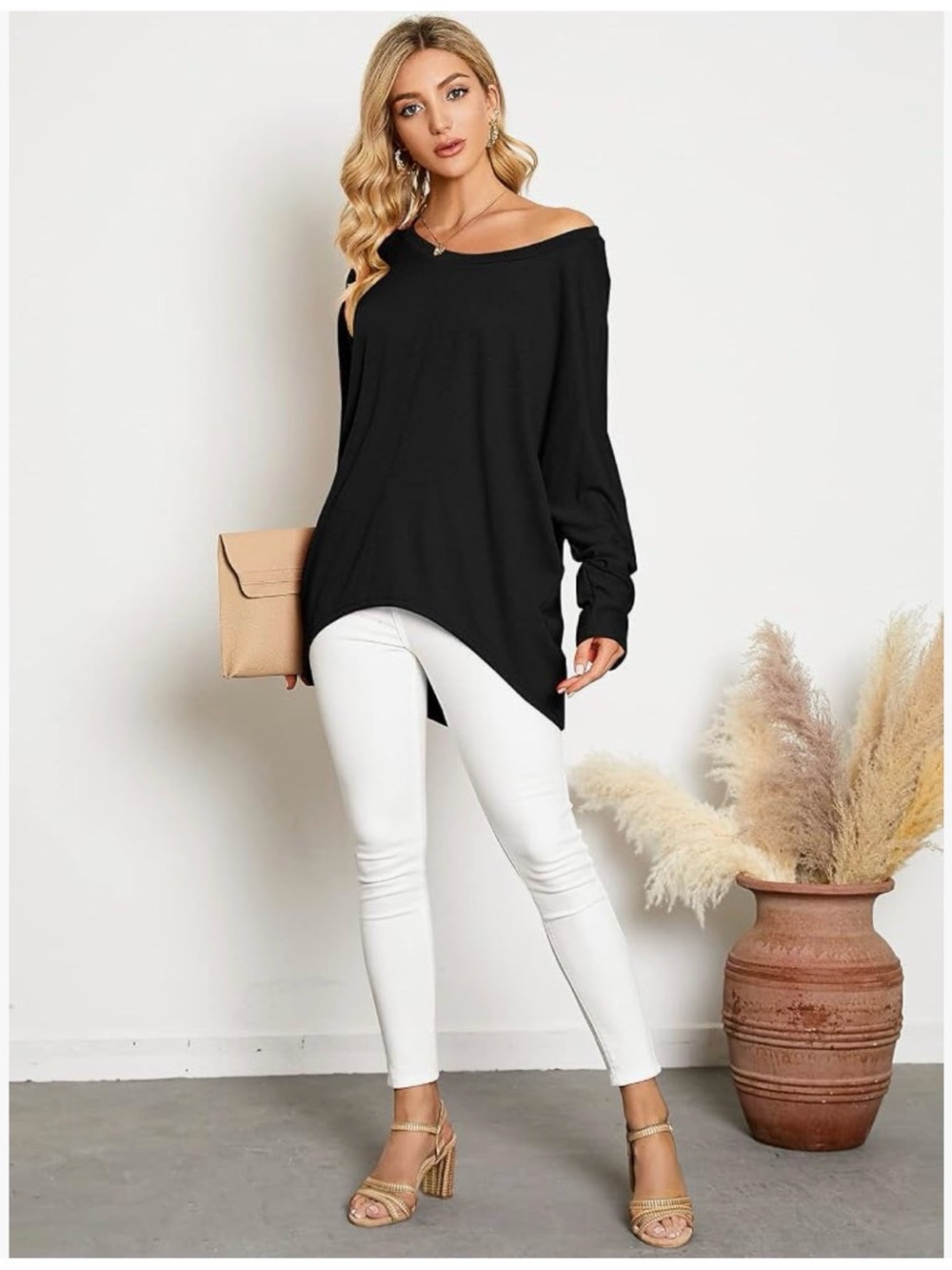 🖤 ZANZEA • Oversized Black Top